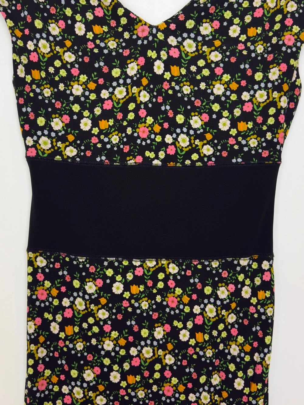 Tory Burch Juillet Vilette Ditsy Floral Midi Stretch Casual Dress Size Medium
